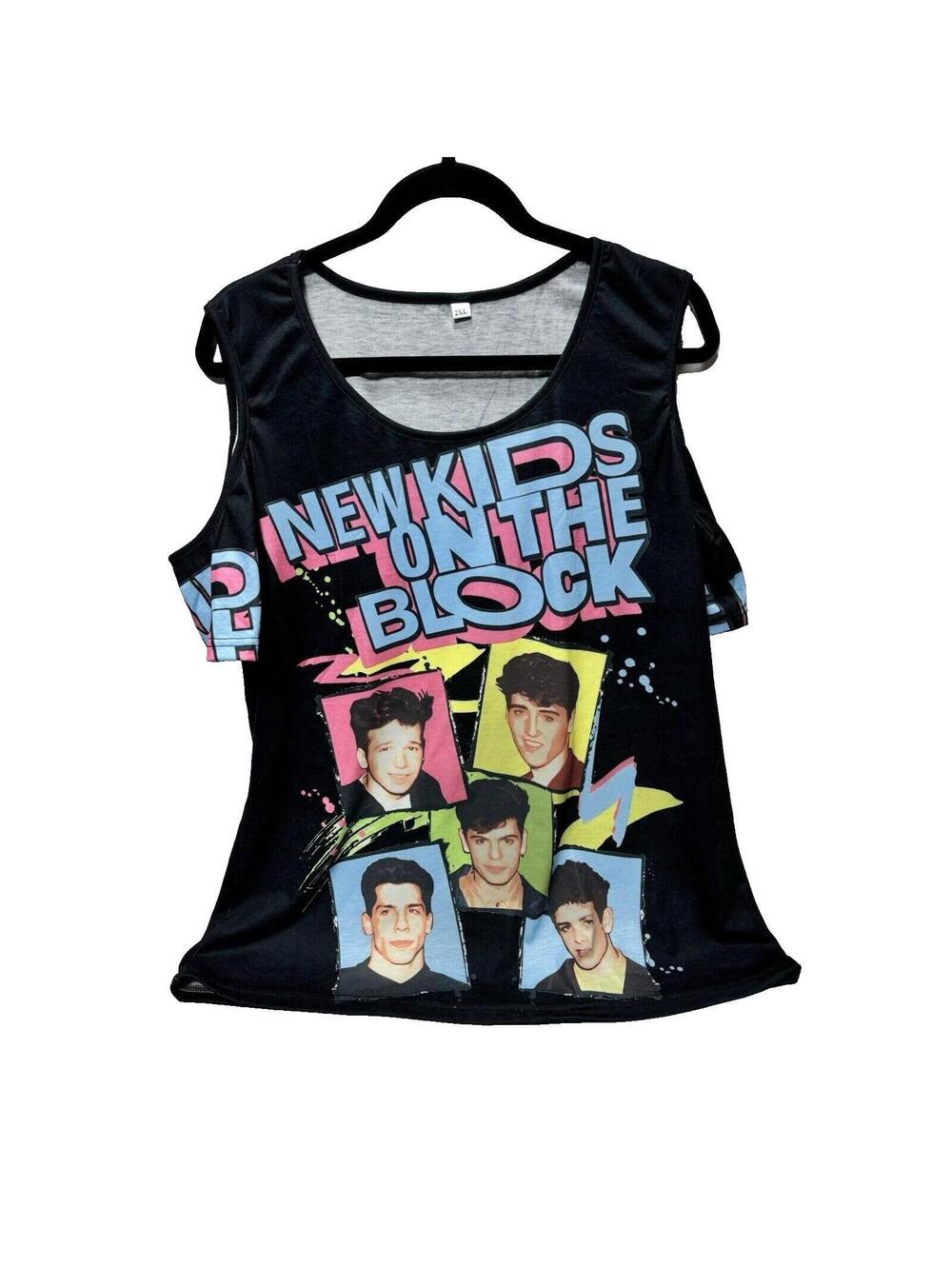 New Kids On The Block Women’s Plus Size 2XL Off-Shoulder T-Shirt New
